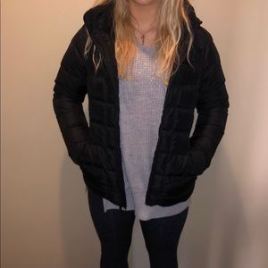 Black Womens North Face Puffer Jacket